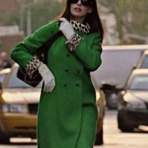Anne Hathaway The Devil Wears Prada Green Coat