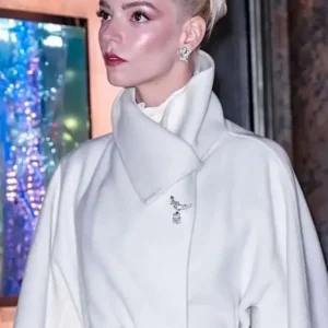 Anya Taylor Joy NYC 2025 White Trench Coat