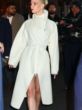 Anya Taylor Joy NYC 2025 White Trench Coat