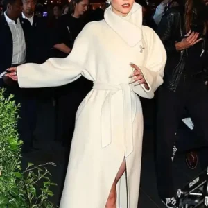 Anya Taylor Joy NYC 2025 White Trench Coat