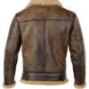 Arnold B3 Brown Leather Aviator Jacket Back Look