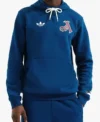 Arsenal adidas 24 25 Blue Hoodie Back