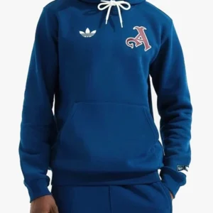 Arsenal adidas 24 25 Blue Hoodie Back