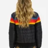Aviator Nation 4 Stripe Rainbow Jacket Back Look