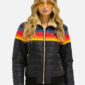 Aviator Nation 4 Stripe Rainbow Jacket