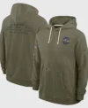 Baltimore Ravens Olive Green Hoodie Back