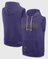 Baltimore Ravens Purple Sleeveless Hoodie Back