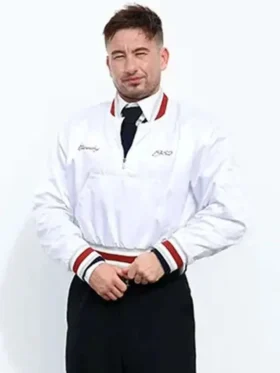 Barry Keoghan White Jacket Front look