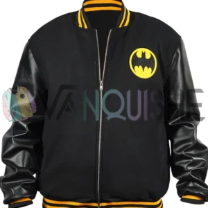 Batman Black Bomber Jacket front