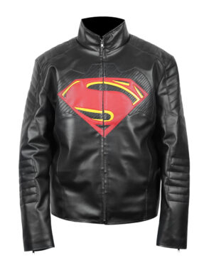 Batman V Superman Leather Jacket Front