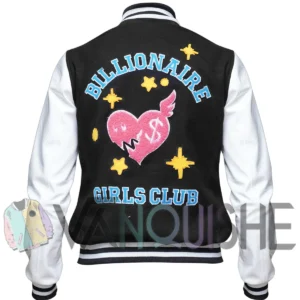 Billionaire Girls Club Varsity Jacket Back look