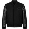 Black Chicago Bears Logo Bomber Jacket