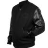 Black Chicago Bears Logo Bomber Jacket Left