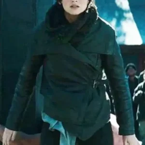 Black The Hunger Games Catching Fire Leather Jacket