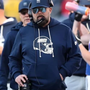 Brian Daboll New York Giants Blue Hoodie Side