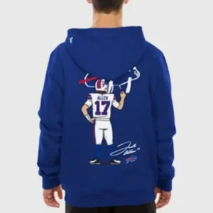 Buffalo Bills New Era Billustration Josh Allen Hoodie Back Look