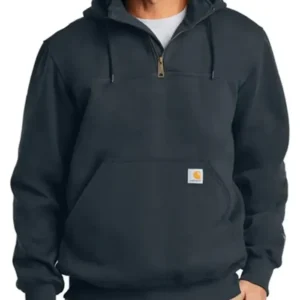 Carhartt Paxton Heavyweight Hoodie Blue Color Front look