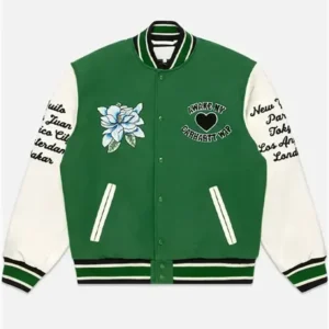 Carhartt WIP Awake NY Green Varsity Jacket Front Look