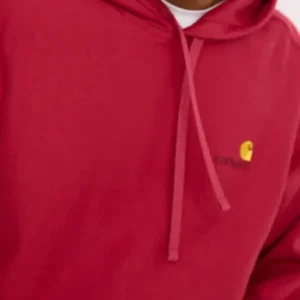 Carhartt red hoodie loose fit logo Front