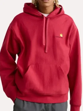 Carhartt red hoodie loose fit