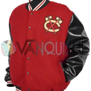 Chicago Blackhawks 2025 Red Varsity Jacket left