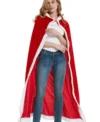 Christmas Red Hooded Santa Cloak