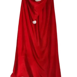 Christmas Red Hooded Santa Cloak