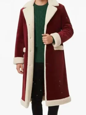 Christmas Tree Long Santa Coat Front look