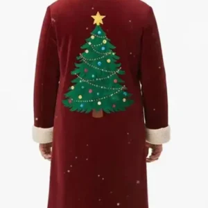 Christmas Tree Long Santa Coat Back Look