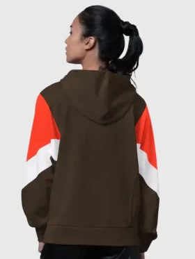Cleveland Browns Starter Brown Scrimmage Hoodie Back Look