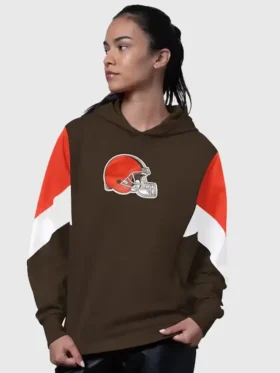 Cleveland Browns Starter Brown Scrimmage Hoodie Front Look