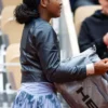 Coco Gauff Leather Jacket Back Look