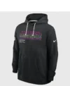 Commanders 2025 Black Crucial Catch Hoodie Front Look