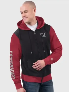 Commanders Starter Thursday Night Gridiron Full-Zip Hoodie Front Look