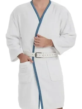 Cousin Eddie White Bathrobe Front look