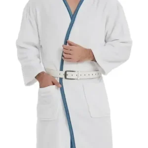 Cousin Eddie White Bathrobe Front look