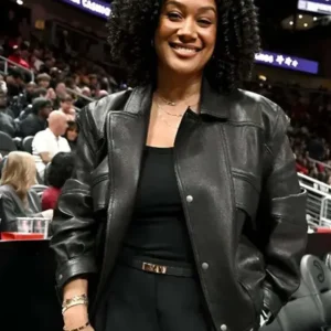 Crystal Renee Hayslett Black Leather Jacket – Sleek Streetwear
