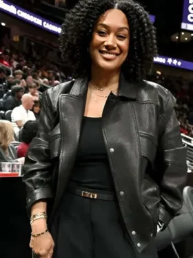 Crystal Renee Hayslett Black Leather Jacket – Sleek Streetwear