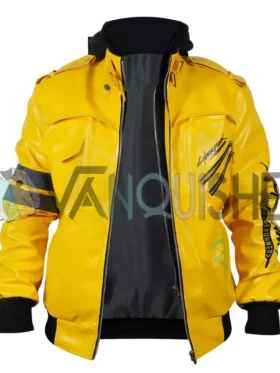 Cyberpunk 2077 Edgerunners David Martinez Yellow Jacket front open
