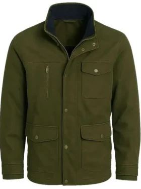 David Alpay Christmas Ring Green Cotton Jacket Front Look