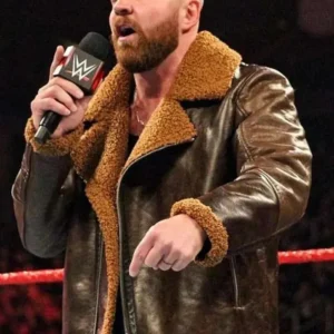 Dean Ambrose Brown Shearling Jacket