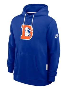 Denver Broncos Sideline Blue Hoodie Front