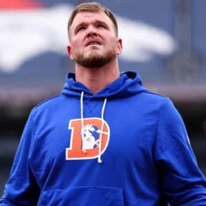 Denver Broncos Sideline Blue Hoodie Back