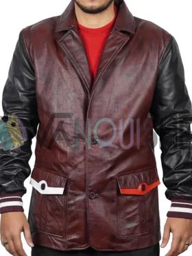 Descendants Jay Brown Leather Jacket front