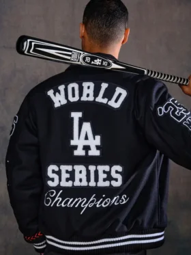 Dodgers Joshua Vides 2025 World Series Champions Jacket Front