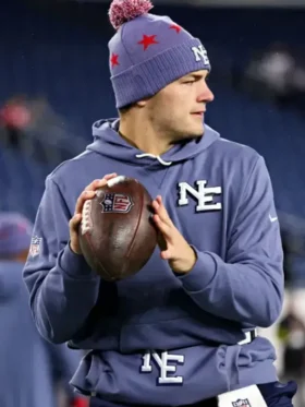 Drake Maye Patriots Rivalries Sideline Hoodie