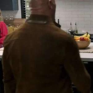 Dwayne Johnson Young Rock S02 Brown Leather Jacket
