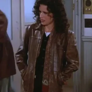 Elaine Benes Seinfeld Brown Leather Jacket