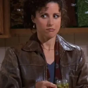 Elaine Benes Seinfeld Brown Leather Jacket