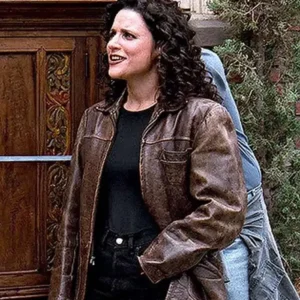 Elaine Benes Seinfeld Brown Leather Jacket